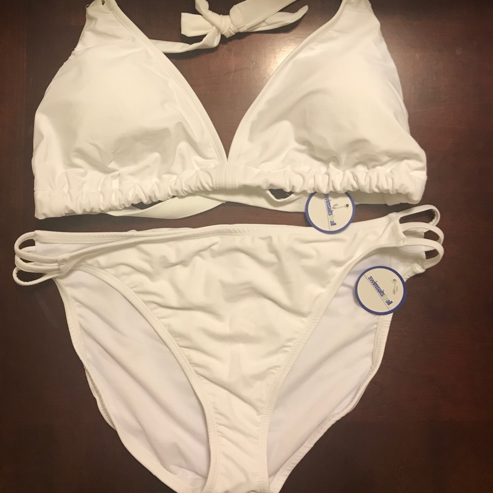 White Triple String Bikini